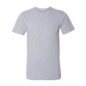 American Apparel Unisex Heather Grey Cotton Tee Shirt Short Sleeve Crew Neck XS